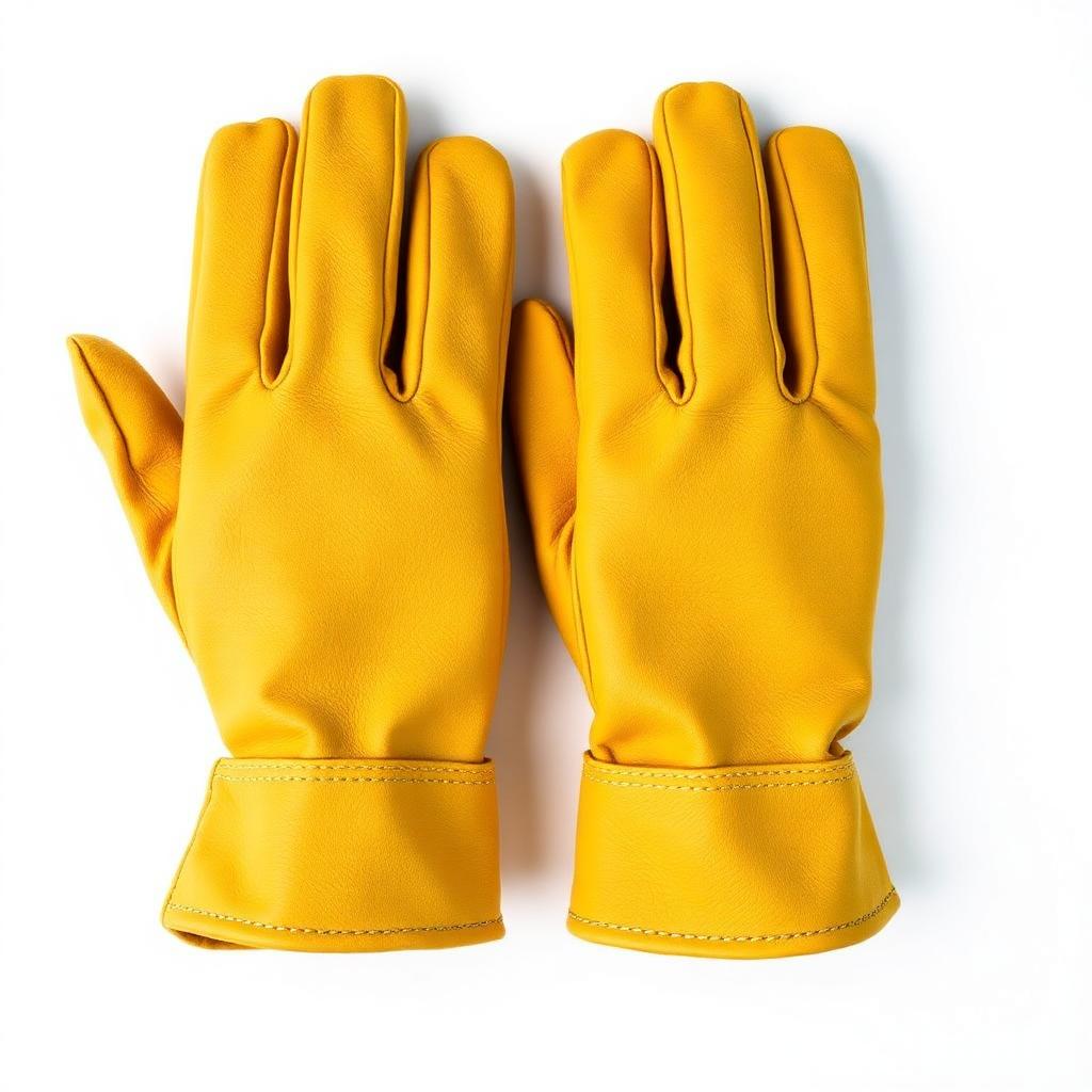 Product image of DG-002 — Yellow Leather Driver Gloves
